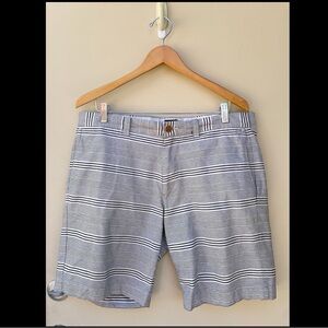 J.Crew Men's Gramercy Chino Shorts, Navy Stripe Size 36W
